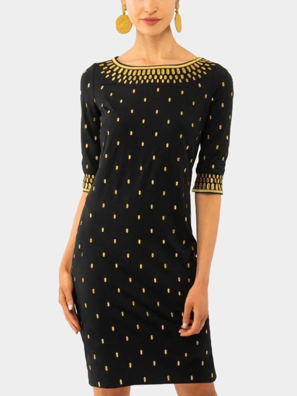 Euc Gretchen Scott Jersey Embroidered Dress - Rocket Girl XL